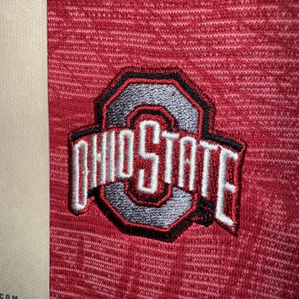 Ohio State Buckeyes Tommy Bahama Polo Shirt Floral All Over Print Sz S NEW $118 - Picture 3 of 9
